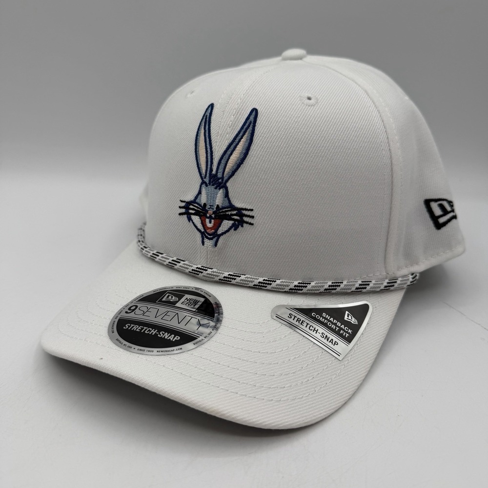 New Era 9Seventy Bugs Bunny Hat Cap White Snapback Adjustable Rope Stretch Snap